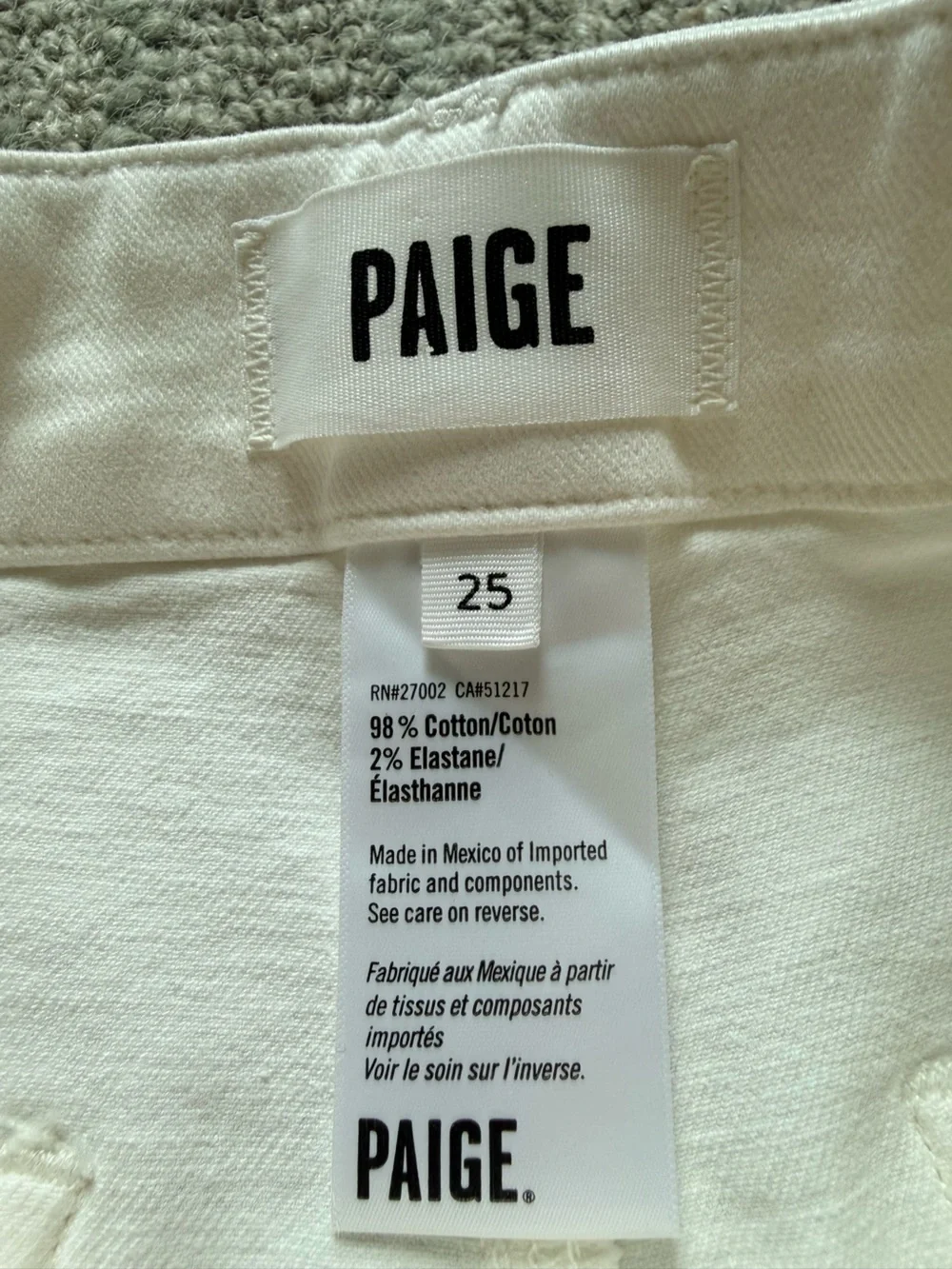PAIGE Anessa White Wide-Leg High-Rise Jeans